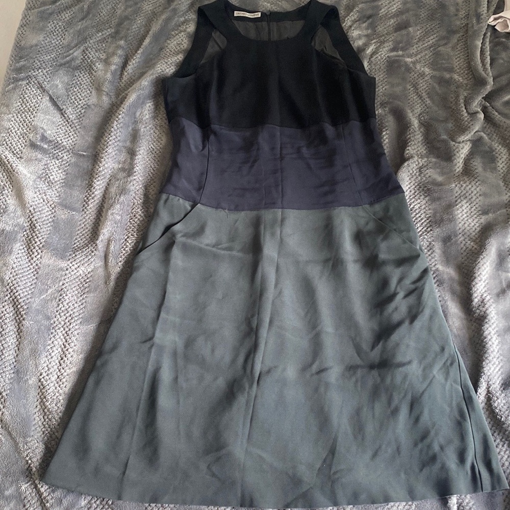 Emporio Armani dress. Multicolour: black, grey and green. Size 12.